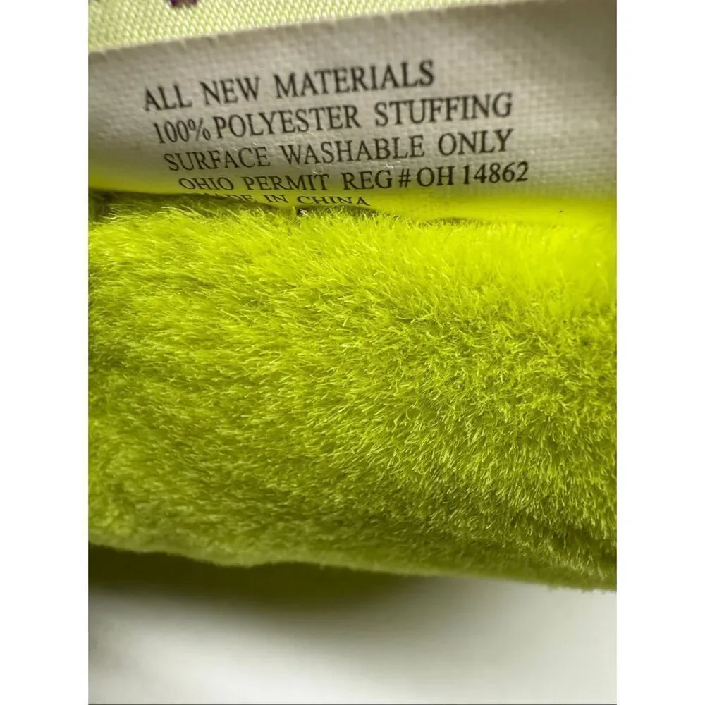 Rare Vintage Neon Green Scooby Doo Plush Pillow Throw Pillow Y2K Room Decor